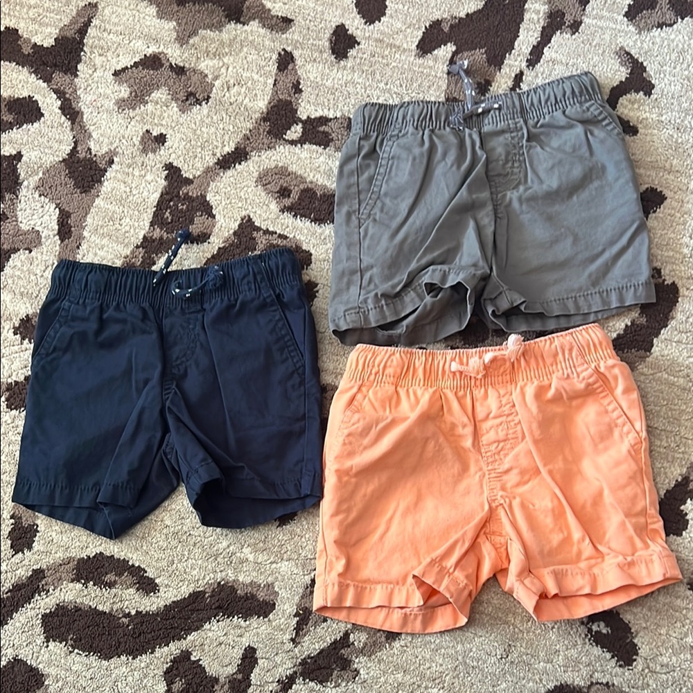 Kids Casual Shorts Set - Gray, Navy, and Orange